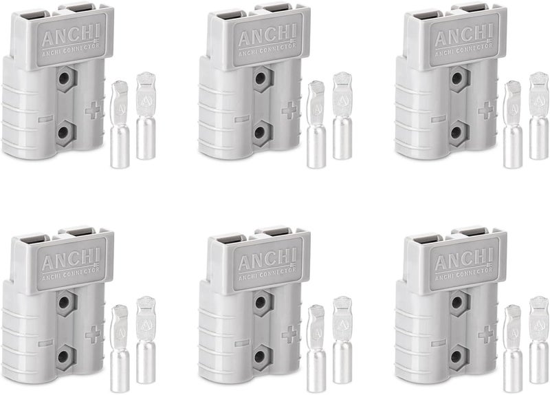 ELFCULB Battery Quick Disconnect Connector 50A Anderson SB50 -Waterproof Plug with Silver Contacts for Solar System/Winch/Truck/Forklift (6Pcs) - Image 1